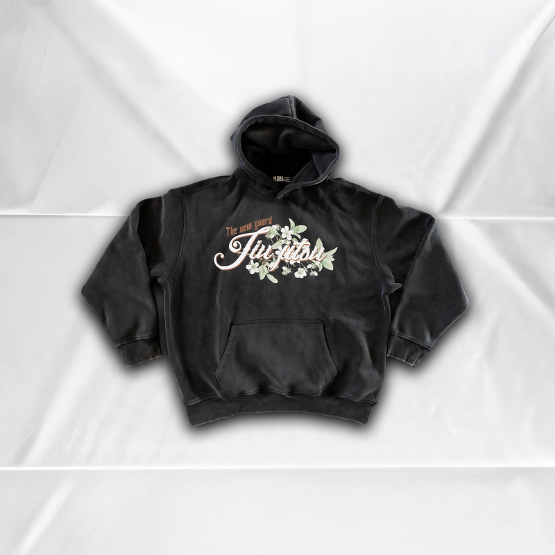 SUPER PLUSH HOODIE - FLORAL PIGMENT DYED