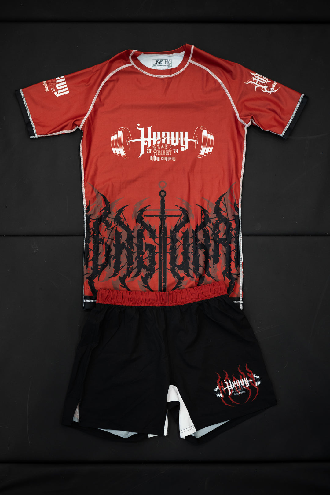 Heavy Lifting Rashguard - Crimson