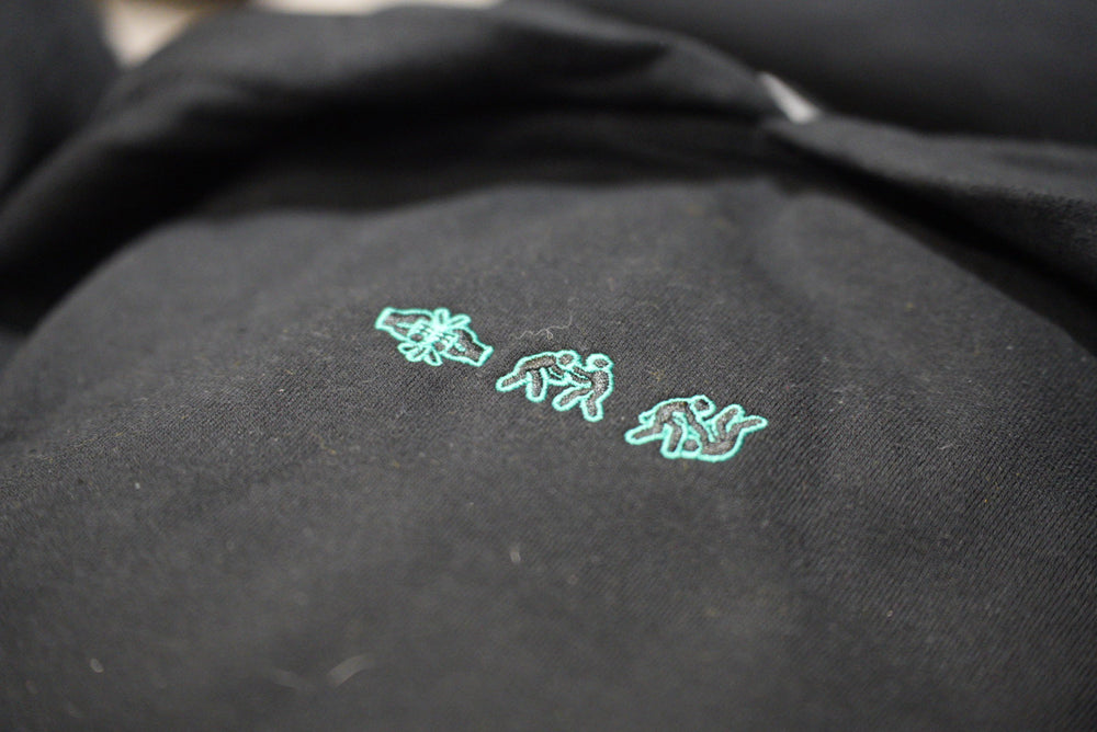 Youth Roll With Us Hoodie Black/Teal