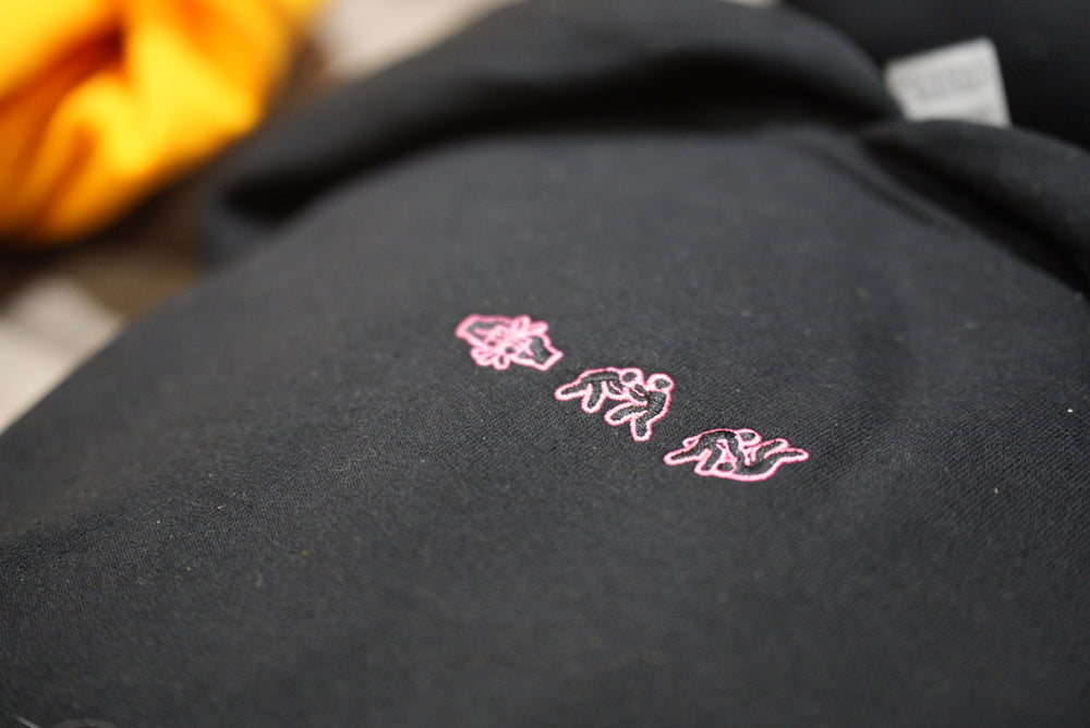 Youth Roll With Us Hoodie Black/Pink