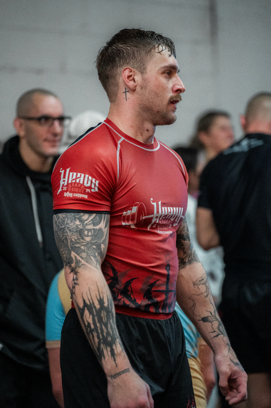 Heavy Lifting Rashguard - Crimson