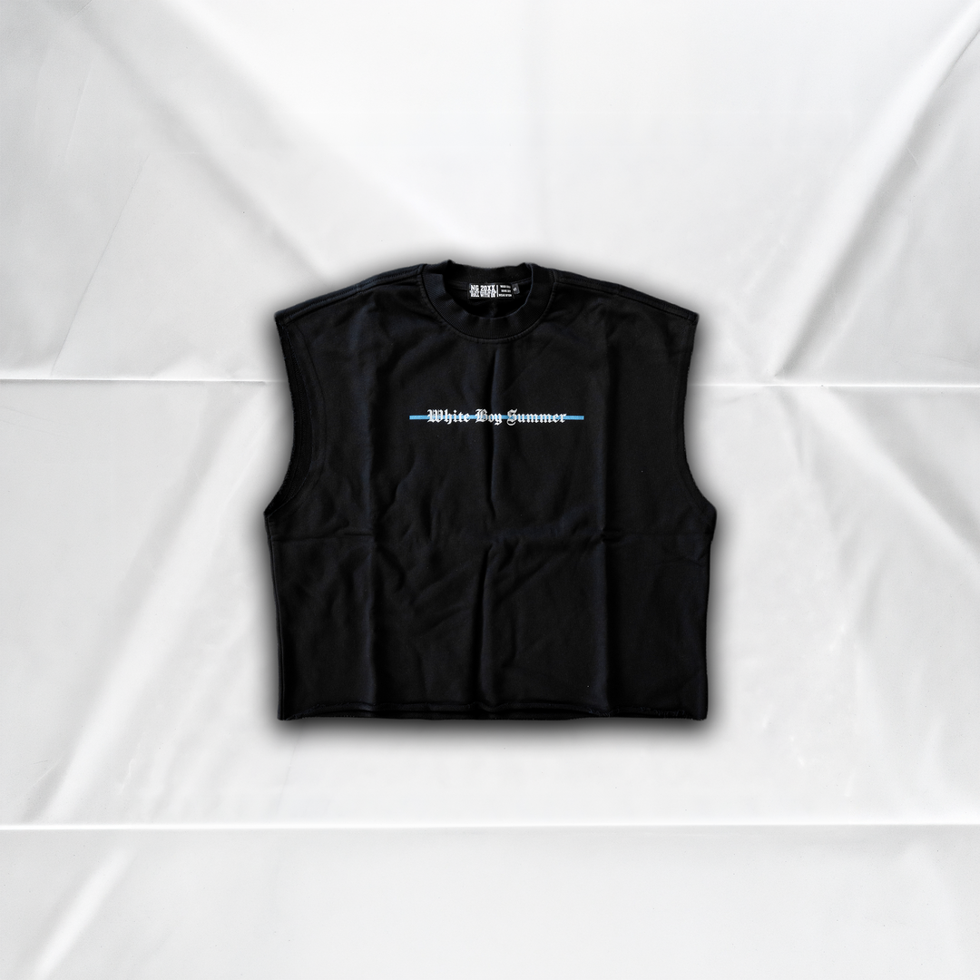 CUT &amp; CROPPED TANK - WHITE BOY SUMMER