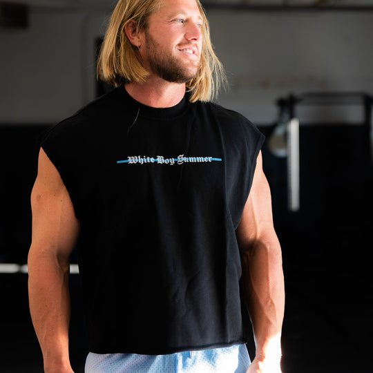 CUT &amp; CROPPED TANK - WHITE BOY SUMMER