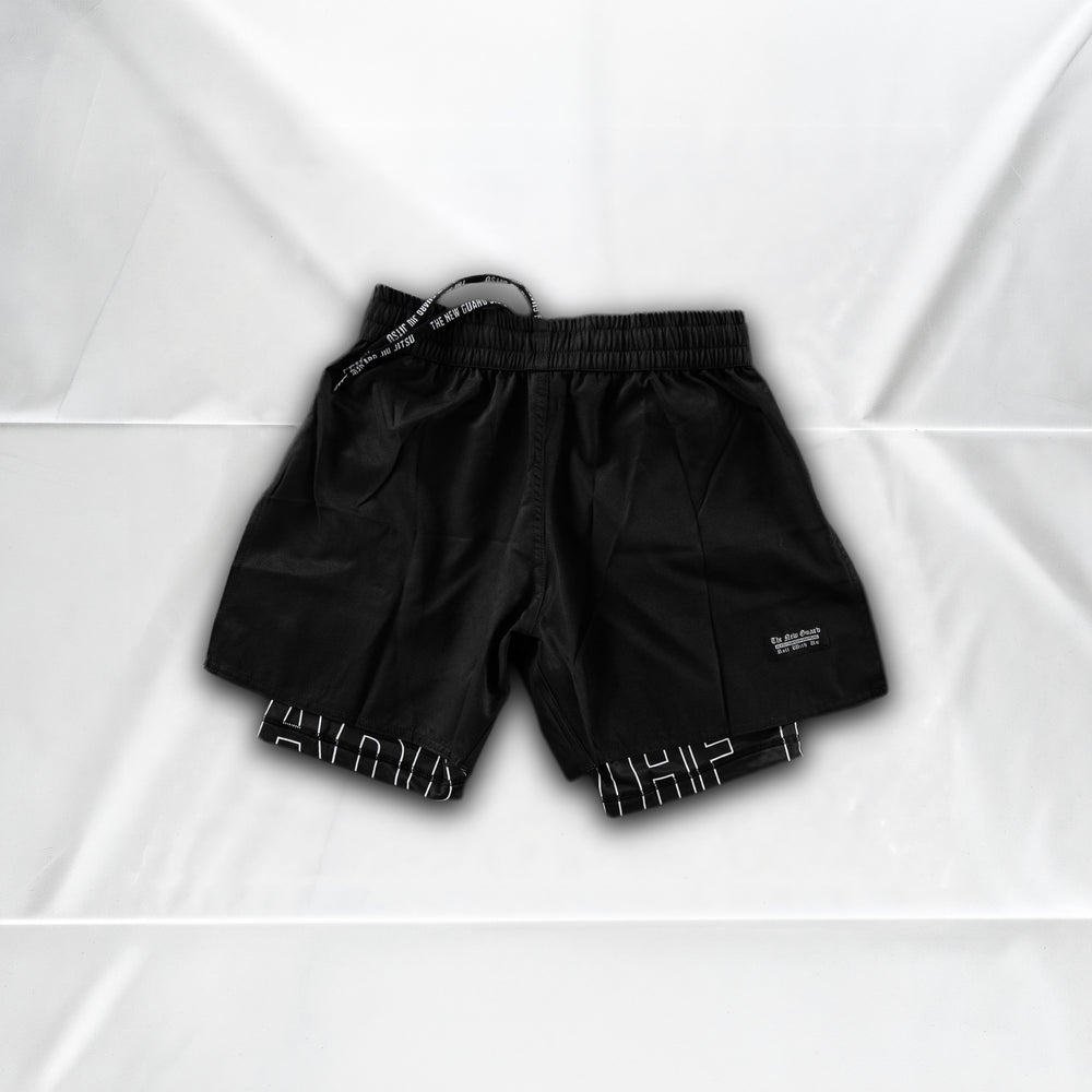 Unranked Grappling Shorts - Blackout - Back