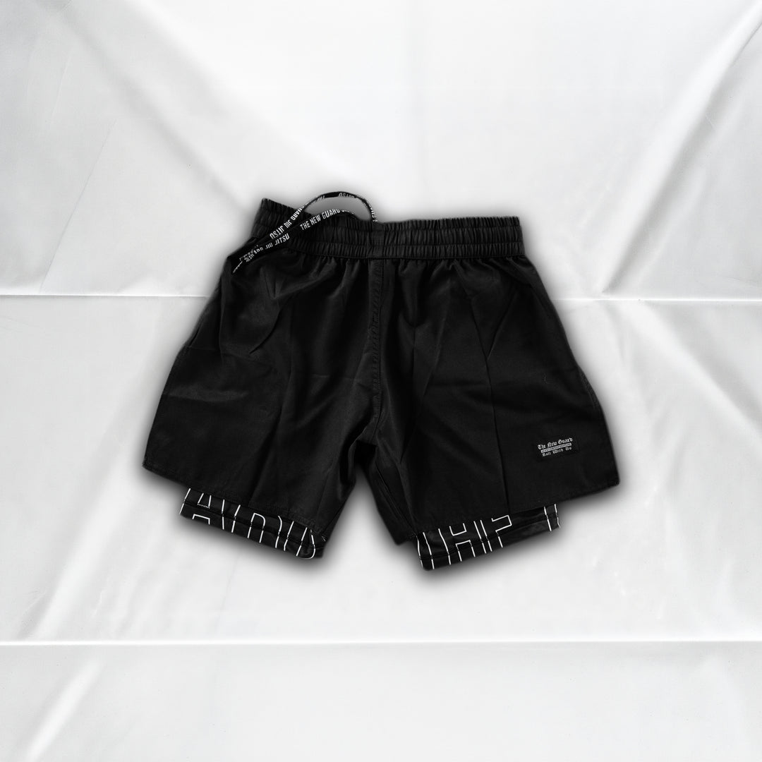 Unranked Grappling Shorts - Blackout - Back