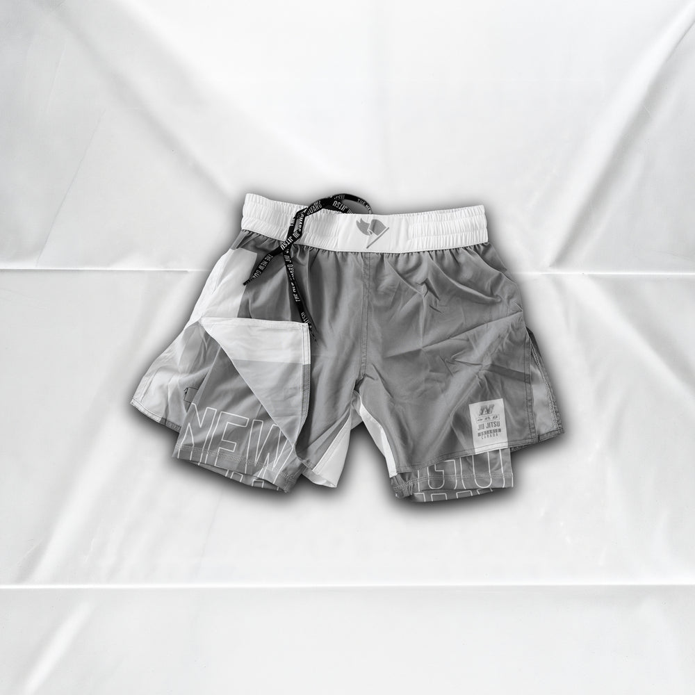 Unranked Grappling Shorts - Steel - Back