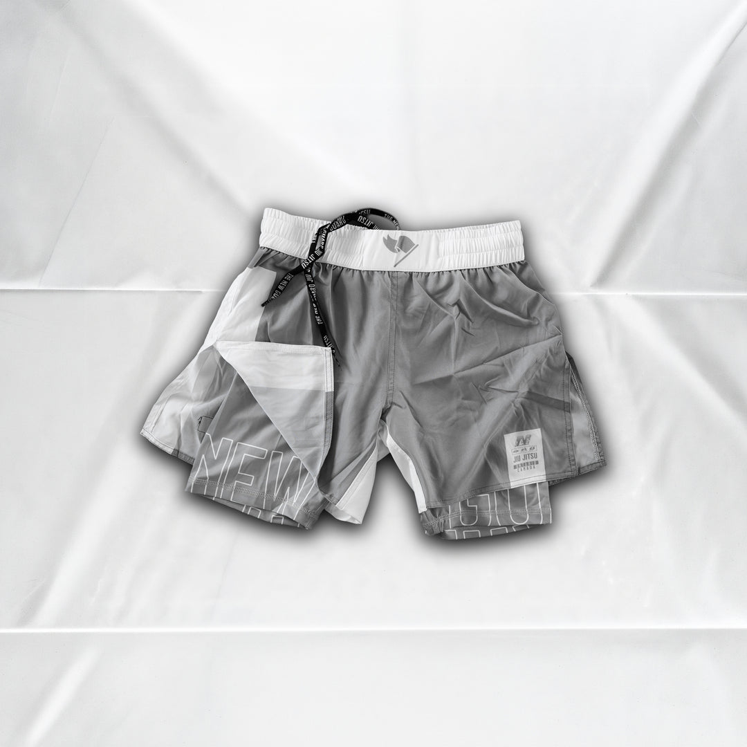Unranked Grappling Shorts - Steel - Back